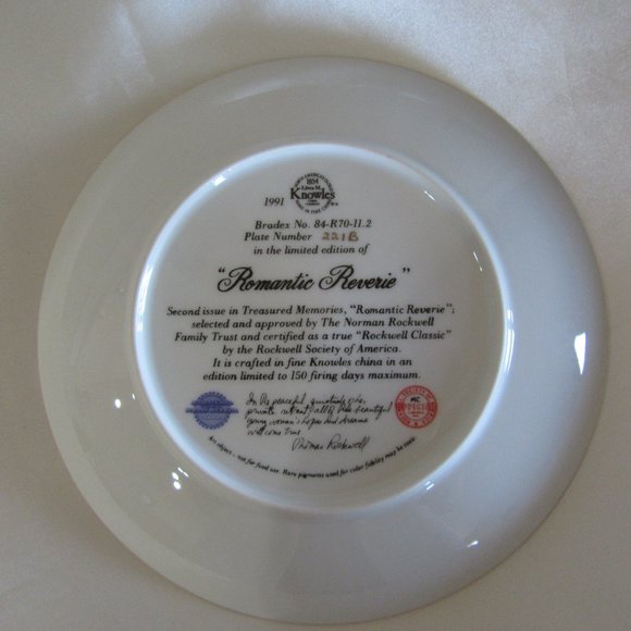 Collector Plate Romantic Reverie - Picture 3 of 7